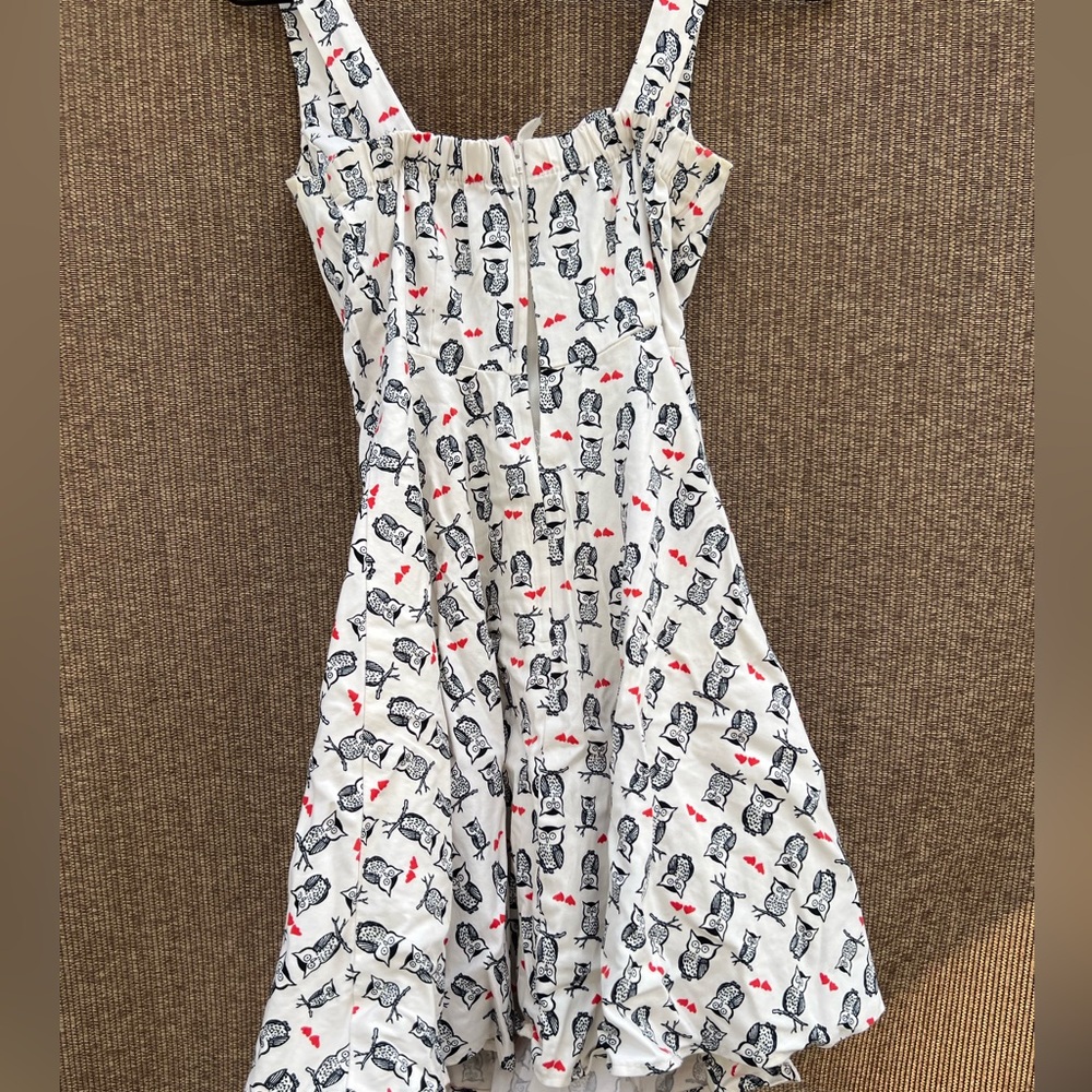 Ixia Owl Print Fit Hearts Flare Dress Novelty print Women’s Size S